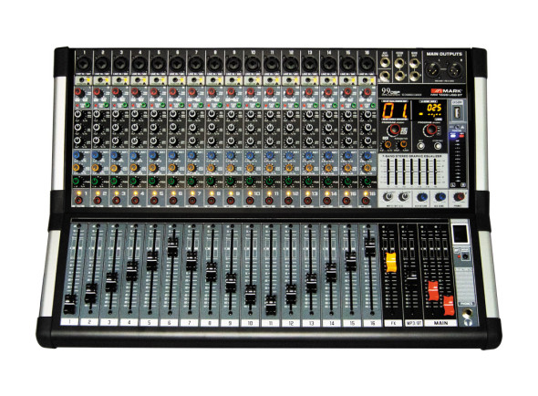 Mark Mesa de Mistura Analógica MM 1699 USB BT 16 Canais Mark Mesa de Mistura Analógica MM 1699 USB BT 16 Canais